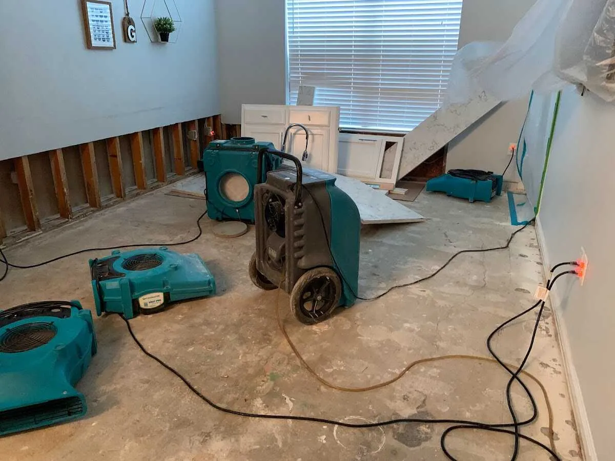 Dehumidifier in flood-cut room for Water Extraction & Removal in Muhlenberg